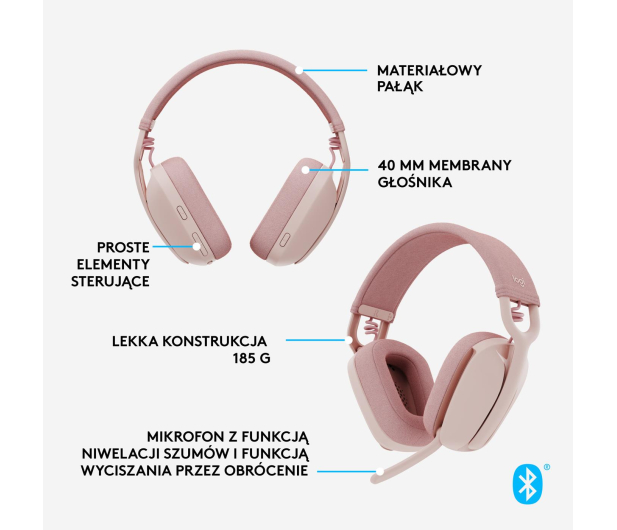 LOGICOM Zone Vibe 100 Rose - 1075318 - zdjęcie 10
